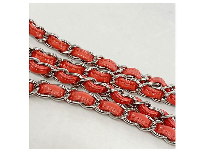 Chanel Matelassé Schultertasche mit Kette Rot - Ansicht 8