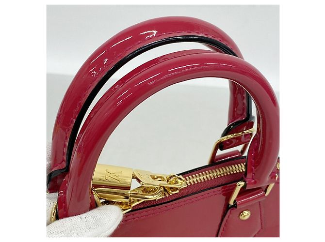 Borsa Louis Vuitton Alma BB Vernis Rosa - vista 7