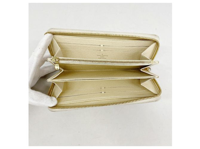 Portafoglio Zippy Louis Vuitton Damier Azur Bianco - vista 3