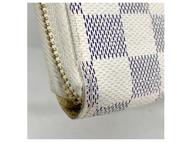 Portafoglio Zippy Louis Vuitton Damier Azur Bianco - vista 5