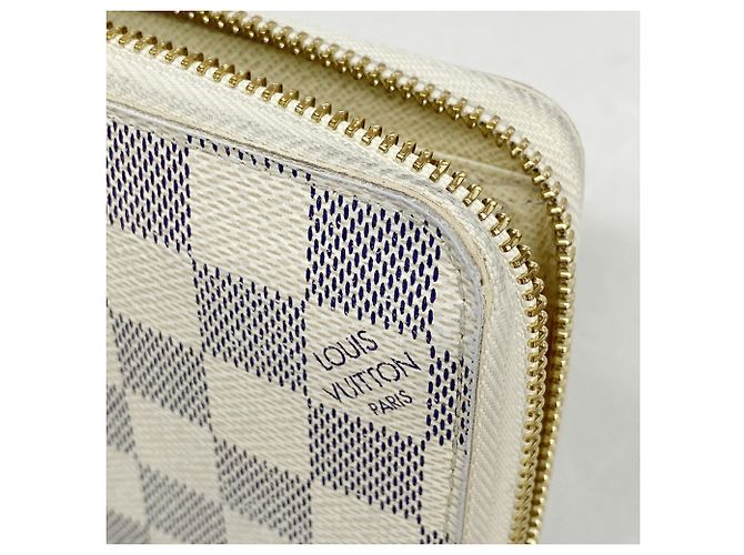Portafoglio Zippy Louis Vuitton Damier Azur Bianco - vista 6