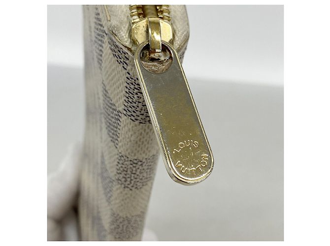 Portafoglio Zippy Louis Vuitton Damier Azur Bianco - vista 8