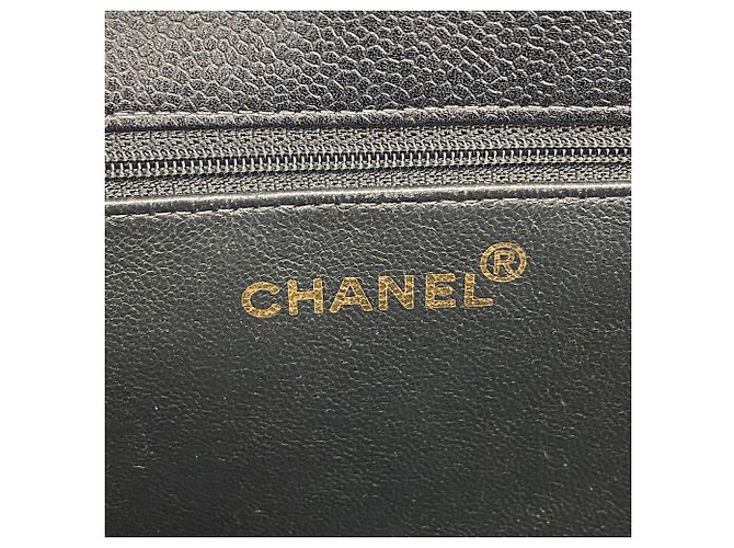 Borsa Tote Chanel in vitello grana nera Nero - vista 5