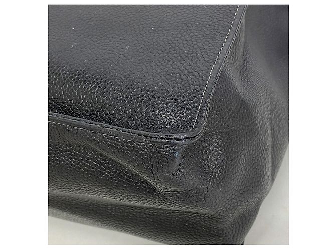Borsa Tote Chanel in vitello grana nera Nero - vista 6
