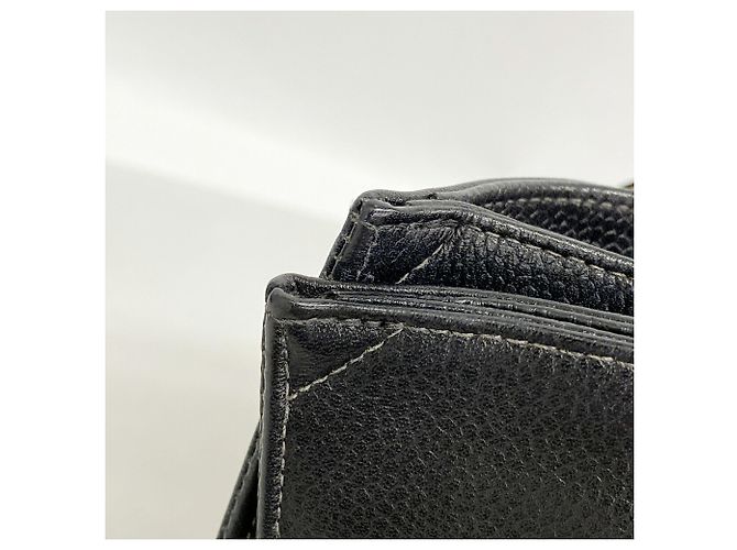 Borsa Tote Chanel in vitello grana nera Nero - vista 7