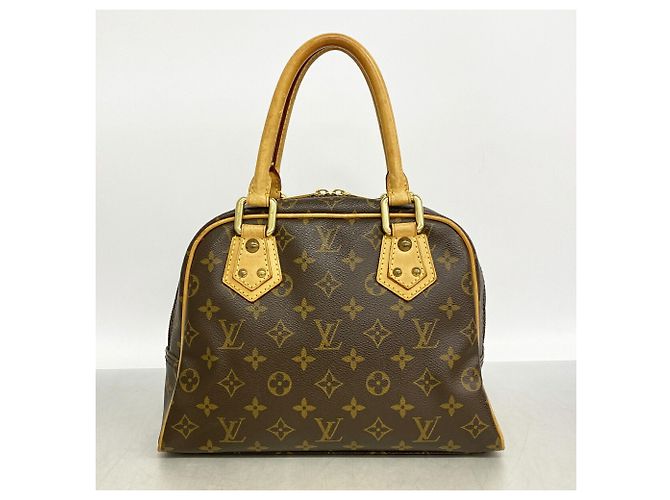 Borsa Louis Vuitton Monogram Manhattan PM Marrone - vista 12