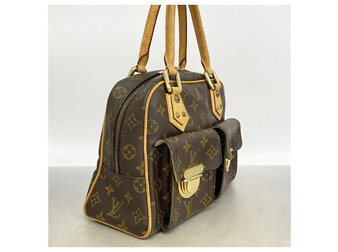 Borsa Louis Vuitton Monogram Manhattan PM Marrone - vista 2