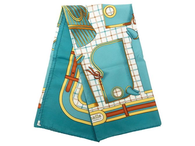 Hermès Hermes Carre 90 Camails Schal Mehrfarben Grün - Ansicht 2