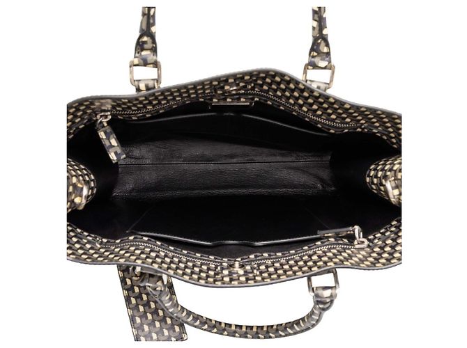 Prada Saffiano 2-Way Multicolor Leather Shoulder Bag - view 4