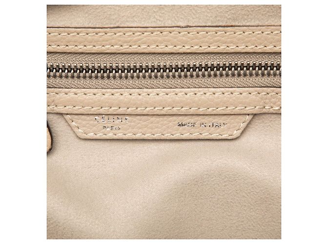 Céline Borsa a mano Celine Luggage Mini Shopper Beige - vista 5