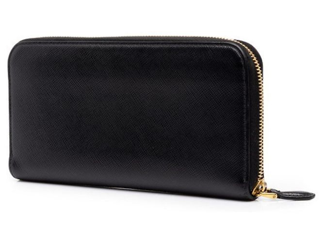 Prada Saffiano Langes Portemonnaie Schwarz - Ansicht 2