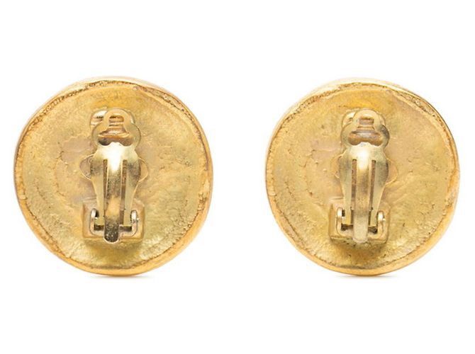 Boucles d'oreilles clips Chanel Vintage Gold Doré - vue 2