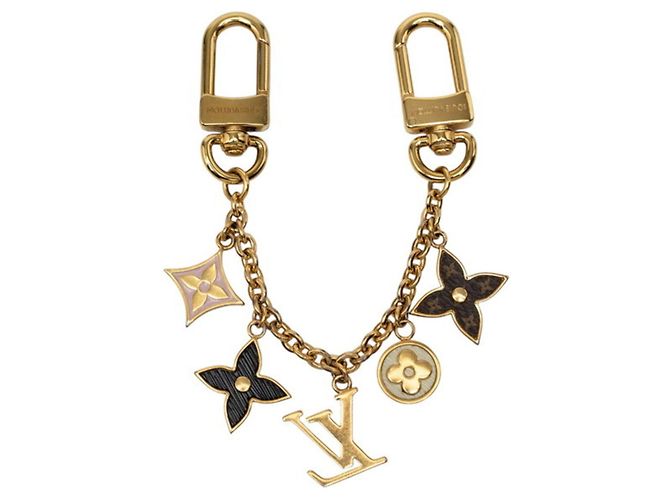 Portachiavi a catena Louis Vuitton Spring Street D'oro - vista 3