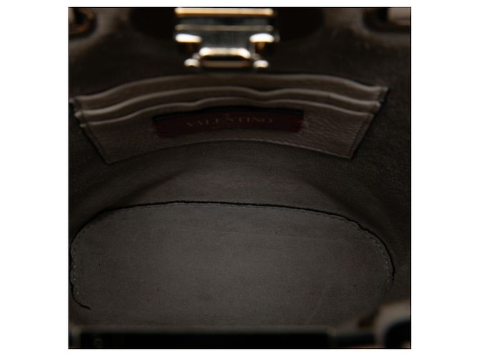 Borsa a secchiello Valentino Rockstud in pelle bianca Bianco Crudo - vista 4
