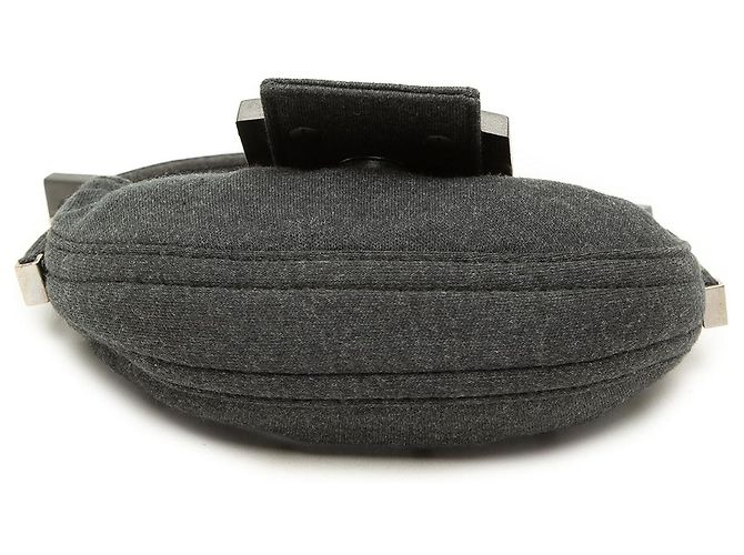 Fendi Mini Croissant Handtasche aus Wolle grau - Ansicht 3