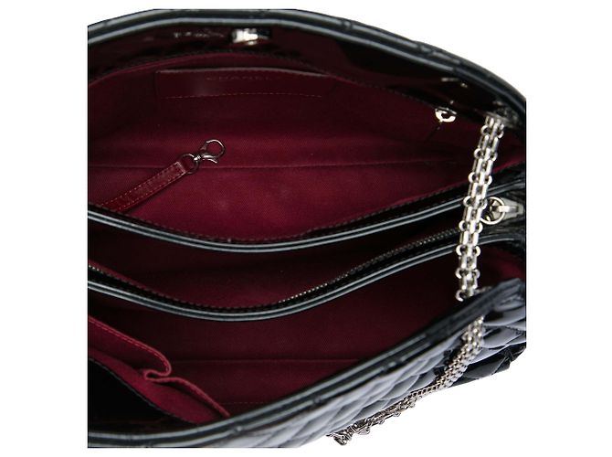 Borsa Bowling Just Mademoiselle Chanel in vernice matelassé nera Large - vista 4