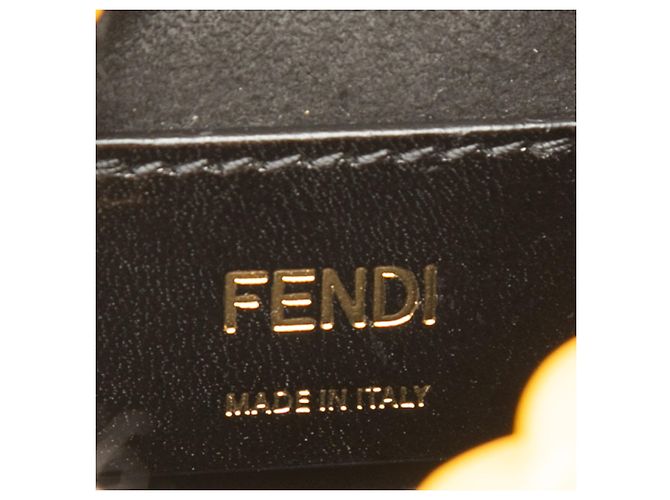 Custodia per telefono Fendi in nappa gialla con logo Giallo - vista 5