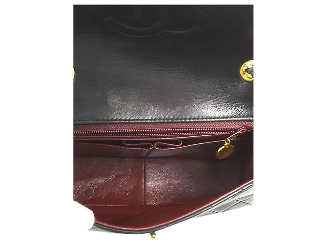Chanel Black Small Square Quilted Lambskin Flap Nero - vista 4