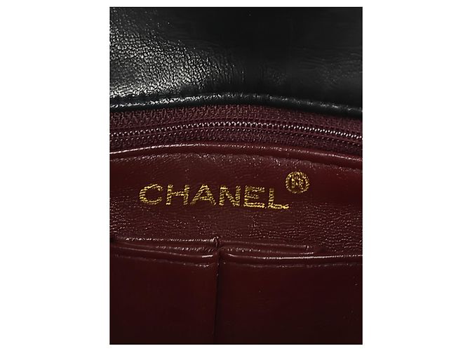 Chanel Black Small Square Quilted Lambskin Flap Nero - vista 5