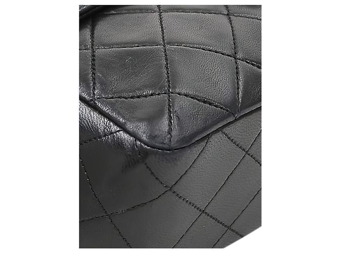 Chanel Black Small Square Quilted Lambskin Flap Nero - vista 9