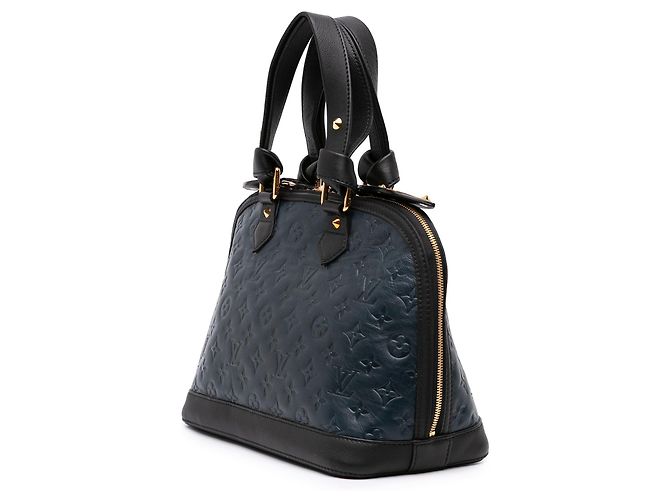 Borsa Tote Louis Vuitton Blue Monogram Empreinte Double Jeu Neo Alma - vista 2