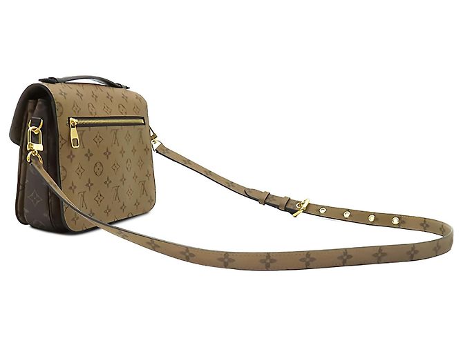 Louis Vuitton Brown Monogram Reverse Pochette Metis Castaño - vista 2