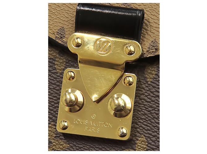 Louis Vuitton Brown Monogram Reverse Pochette Metis Castaño - vista 8