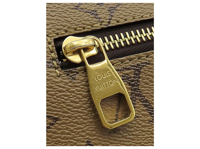 Louis Vuitton Brown Monogram Reverse Pochette Metis Castaño - vista 9