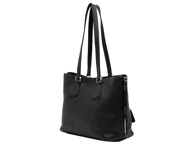 Tote Prada in Vitello Daino Nero con Zip Laterale - vista 2
