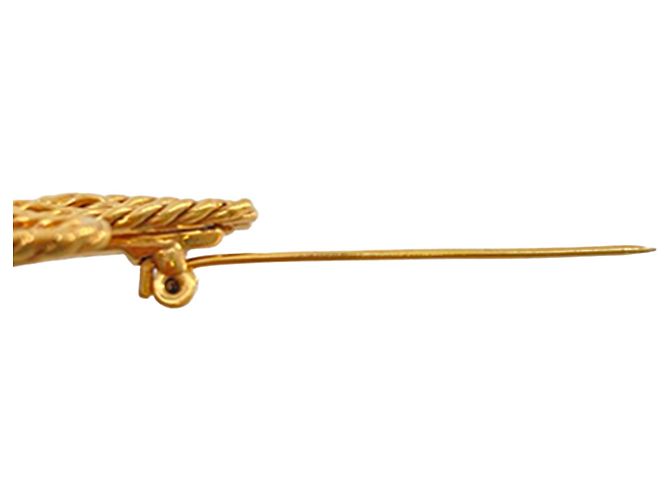 Broche Chanel Gold CC banhada a ouro motivo sol Dourado - vista 8