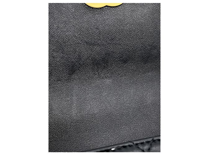 Chanel Black Mini CC Quilted Lambskin Logo Chain Flap Nero - vista 12