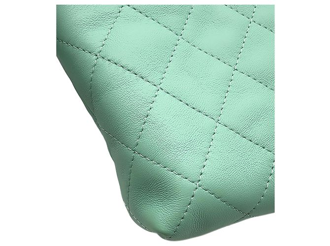 Clutch Chanel Green CC Quilted Lambskin con coulisse e tracolla - vista 7