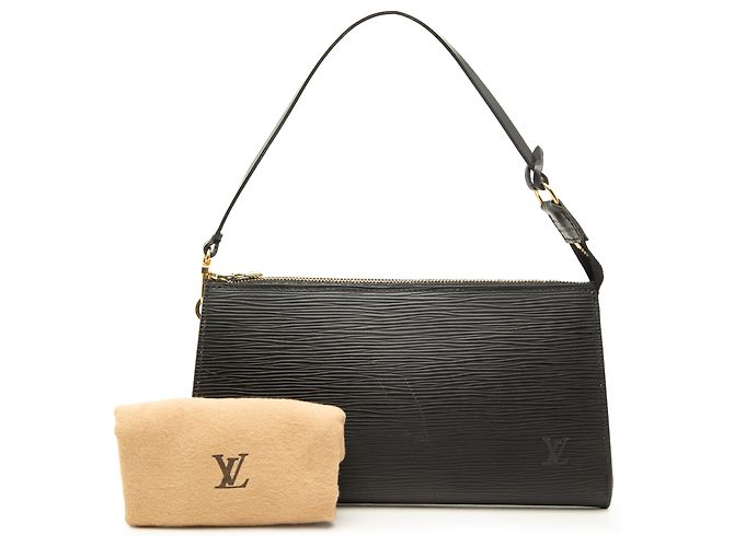 Louis Vuitton Black Epi Pochette Accessoires Preto - vista 8