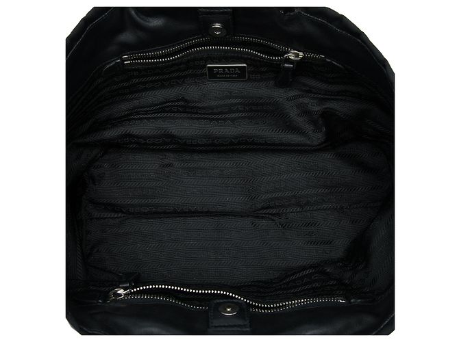 Prada Black Tessuto Fiocco Bow Tote Schwarz - Ansicht 4