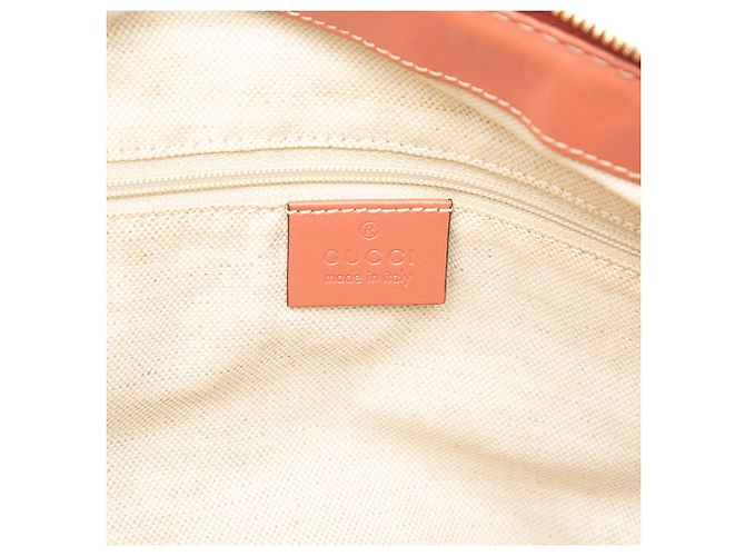 Borsa Satchel Gucci Beige Diamante Canvas Sukey - vista 5