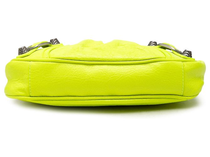 Balenciaga Mini Leather Motocross Le Cagole Verde - vista 3