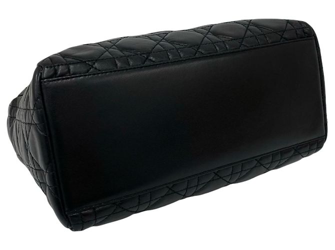 Dior Black Medium Lambskin Cannage Lady Dior Nero - vista 5