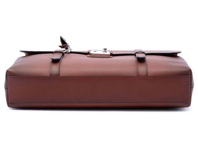 Borsetta Louis Vuitton Brown Leather Ombre Cartable Briefcase Marrone - vista 3