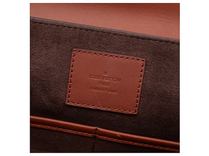 Borsetta Louis Vuitton Brown Leather Ombre Cartable Briefcase Marrone - vista 5