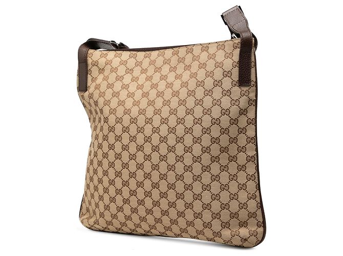 Borsa a tracolla Gucci in tela GG beige - vista 2