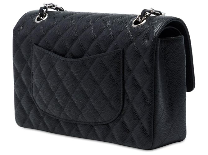 Chanel Black Medium Classic Caviar Double Flap Schwarz - Ansicht 2