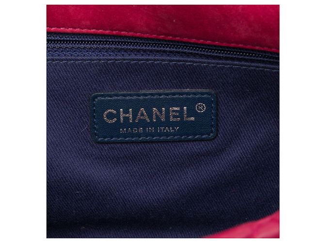 Chanel Red Large Quilted Iridescent Calfskin New Bubble Flap Rosso - vista 5