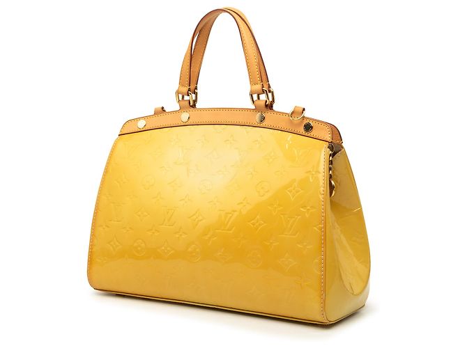 Louis Vuitton Yellow Monogram Vernis Brea MM Giallo - vista 2