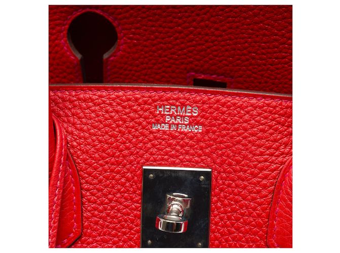 Hermès Red Togo Birkin Retourne 35 Rot - Ansicht 5
