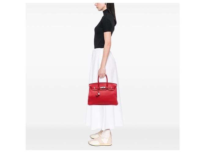 Hermès Red Togo Birkin Retourne 35 Rot - Ansicht 6