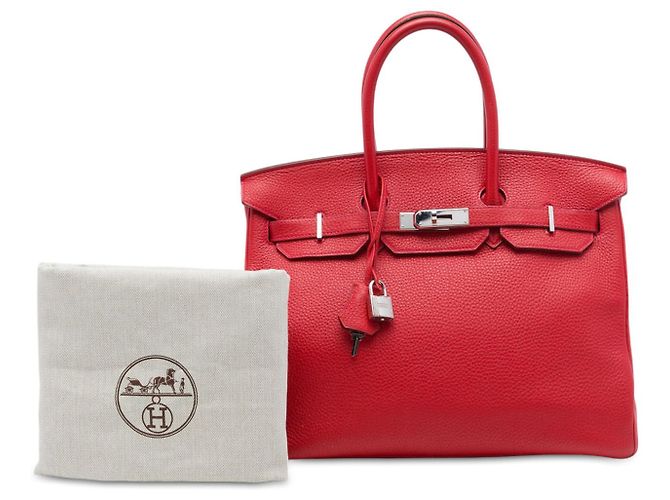 Hermès Red Togo Birkin Retourne 35 Rot - Ansicht 7