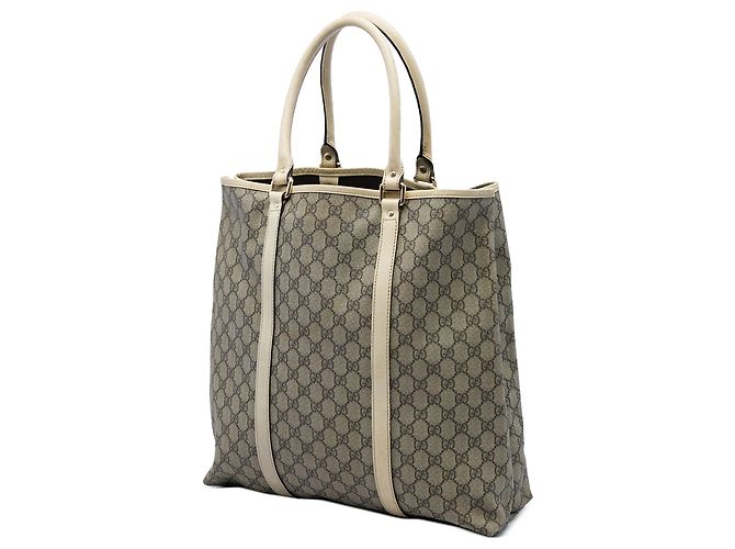 Bolso Tote Vertical Gucci Beige GG Supreme Joy - vista 2