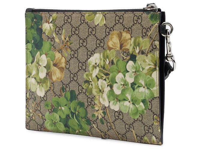 Clutch Gucci Beige GG Supreme Blooms - vista 2