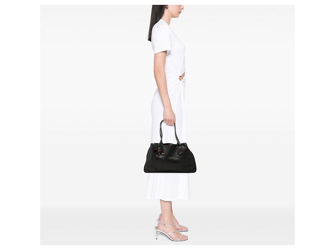 Tote Gucci Web Princy in pelle di vitello nera - vista 8