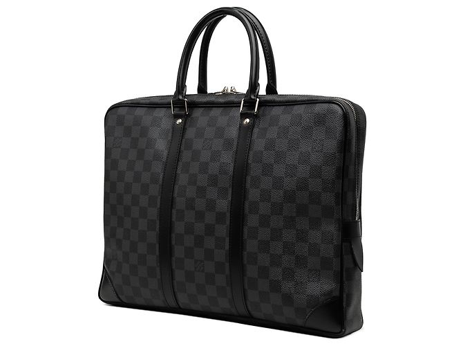 Louis Vuitton Black Damier Graphite Porte Documents Voyage PM Preto - vista 2
